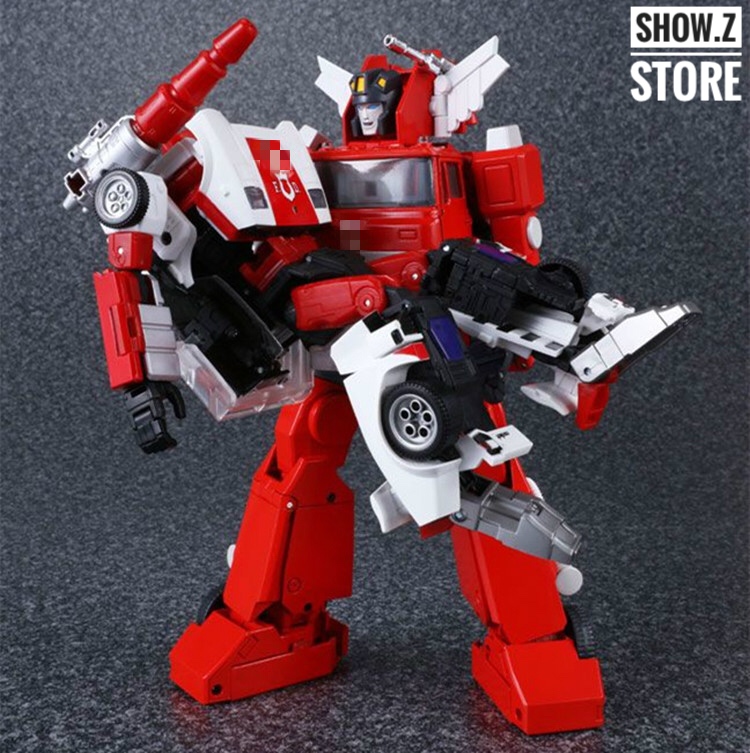 4th Party MP-33 Inferno robot red colored white accents armed weapon 4th Party MP-33 Inferno robot red colored white accents armed weapon