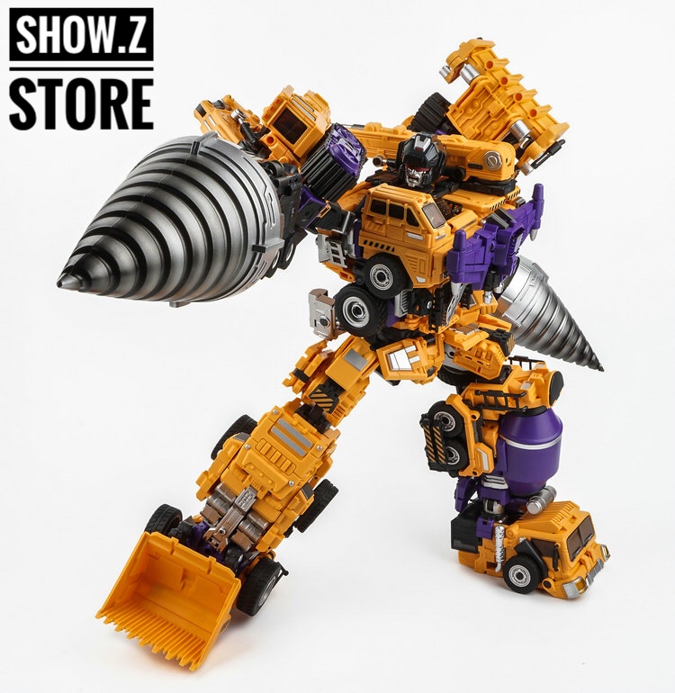 Generation Toys GT-06 Duron Drill orange robot with spiral drill extended Generation Toys GT-06 Duron Drill orange robot with spiral drill extended