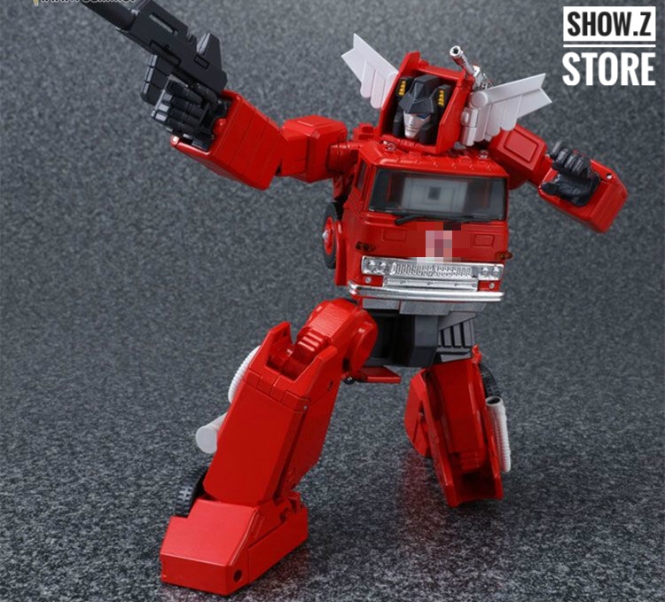 4th Party Inferno robot standing tall red white blue transformation 4th Party Inferno robot standing tall red white blue transformation