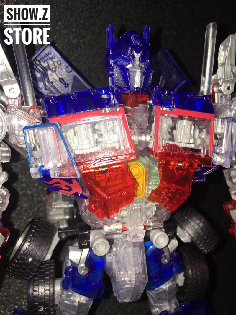 4th Party Buster Optimus Prime blue red silver colors display 4th Party Buster Optimus Prime blue red silver colors display