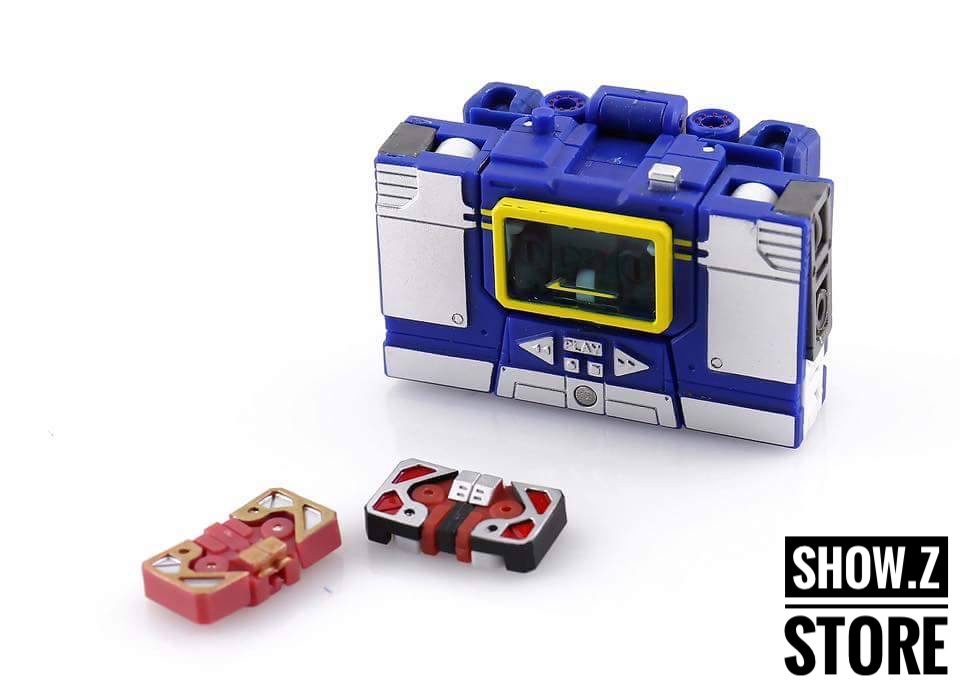 Soundwave robot with yellow and blue color blocking Soundwave robot with yellow and blue color blocking