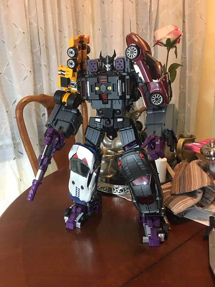 TFM M-01 Havoc Disorder multicolor robot with purple left arm vehicle TFM M-01 Havoc Disorder multicolor robot with purple left arm vehicle