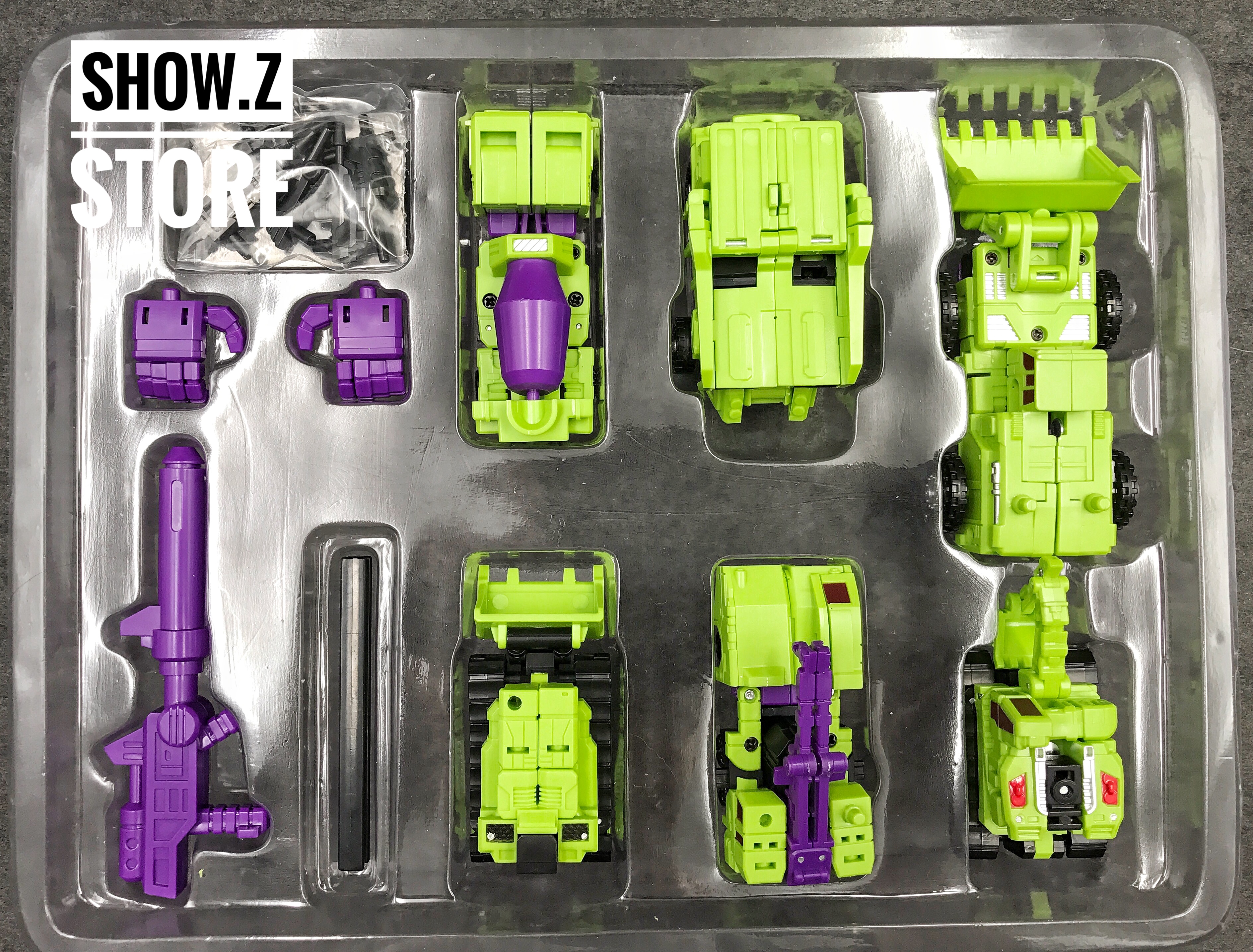 MechFansToys MF-17 Hercules green purple figure with extended articulation MechFansToys MF-17 Hercules green purple figure with extended articulation