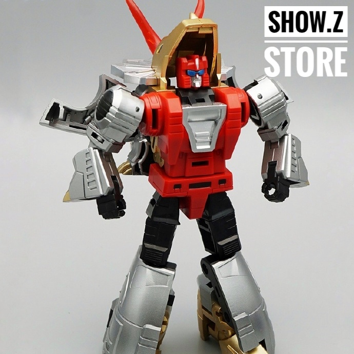 MechFansToys MF-22 Silt Slag red black silver robot standing MechFansToys MF-22 Silt Slag red black silver robot standing
