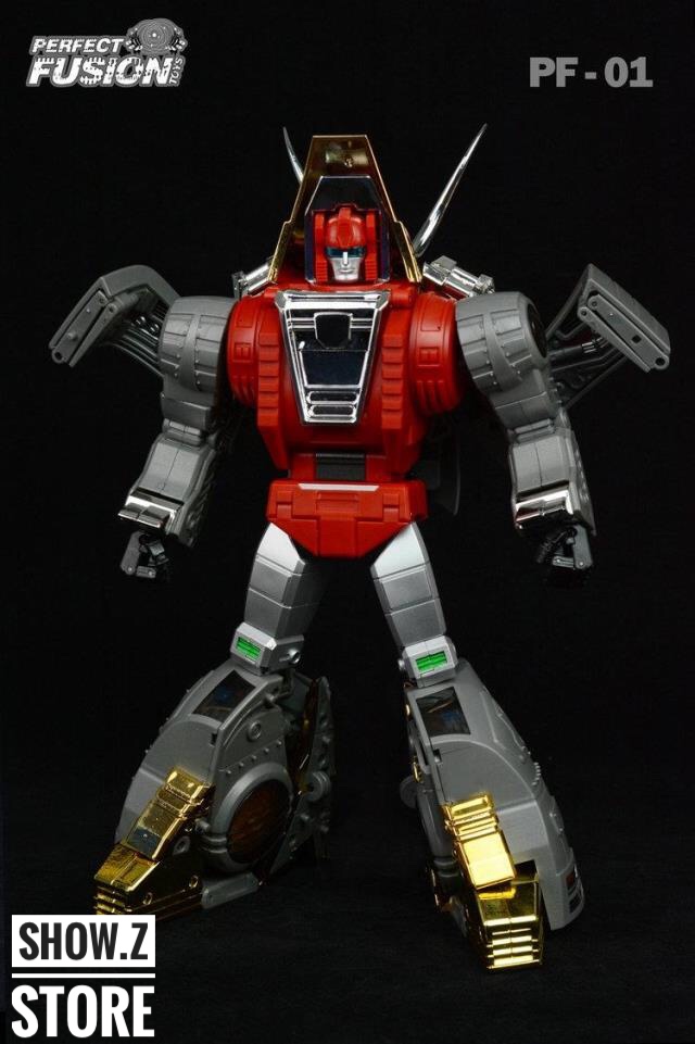 Perfect Fusion Cesium front-facing stance red torso silver extremities Perfect Fusion Cesium front-facing stance red torso silver extremities