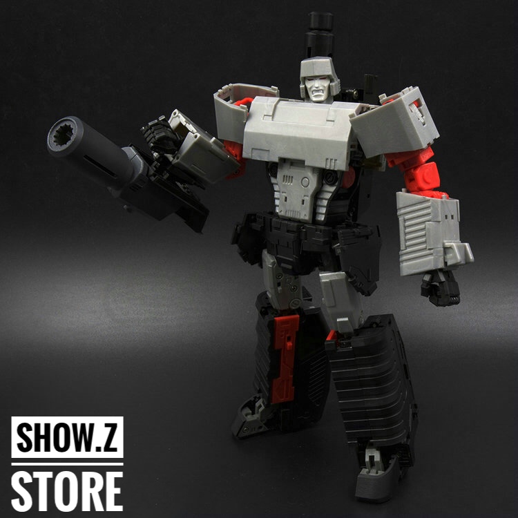 Bold Forms Gladius Megatron robot standing white chest red arms black Bold Forms Gladius Megatron robot standing white chest red arms black