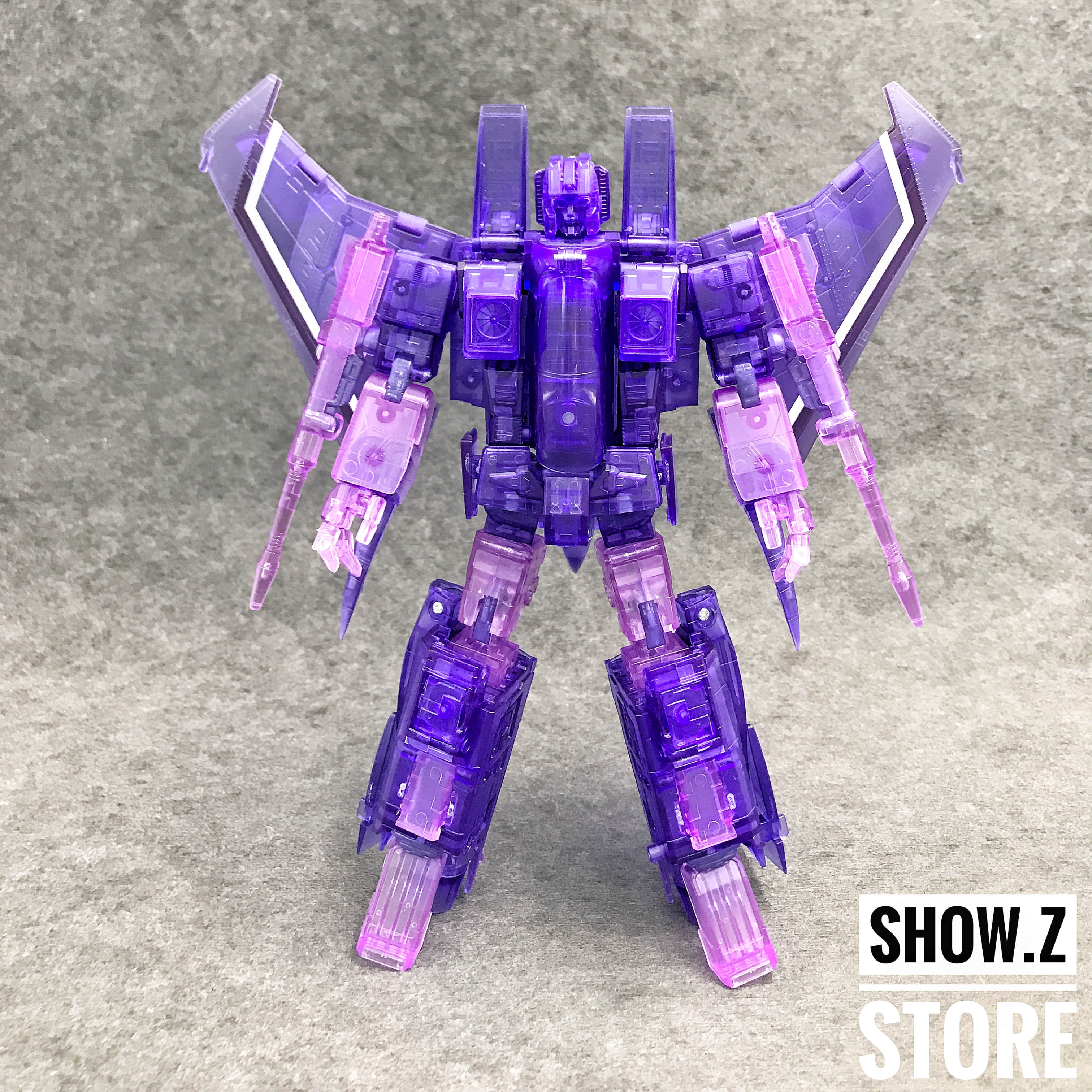 Yes Model YM-07 Seeker Jet Current purple transparent robot front Yes Model YM-07 Seeker Jet Current purple transparent robot front