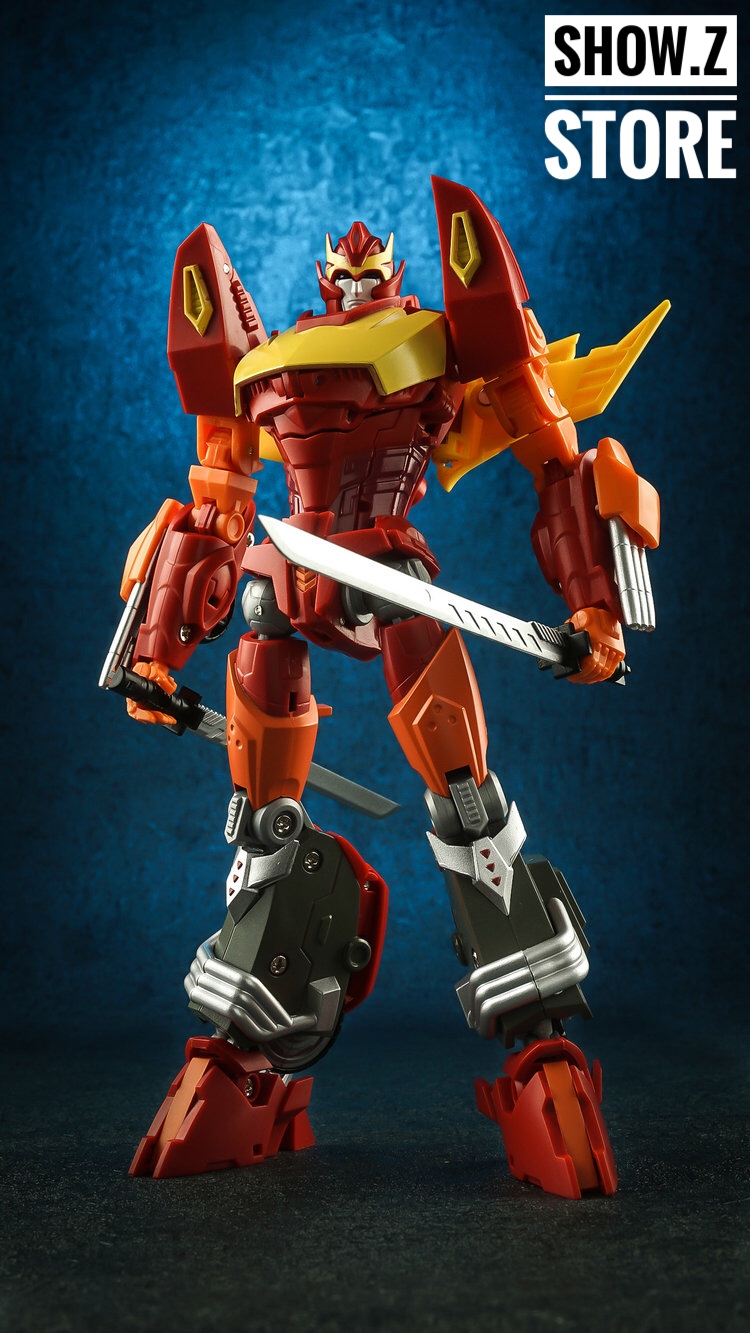 SXS R-04 Hot Flame Rodimus red orange yellow jumping dynamic SXS R-04 Hot Flame Rodimus red orange yellow jumping dynamic