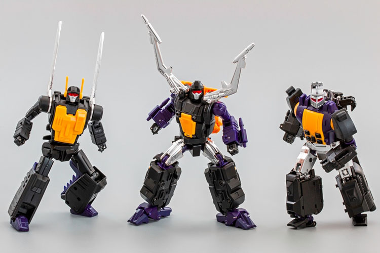 MMC R-26 Malum Malitia conehead robots yellow orange black purple MMC R-26 Malum Malitia conehead robots yellow orange black purple