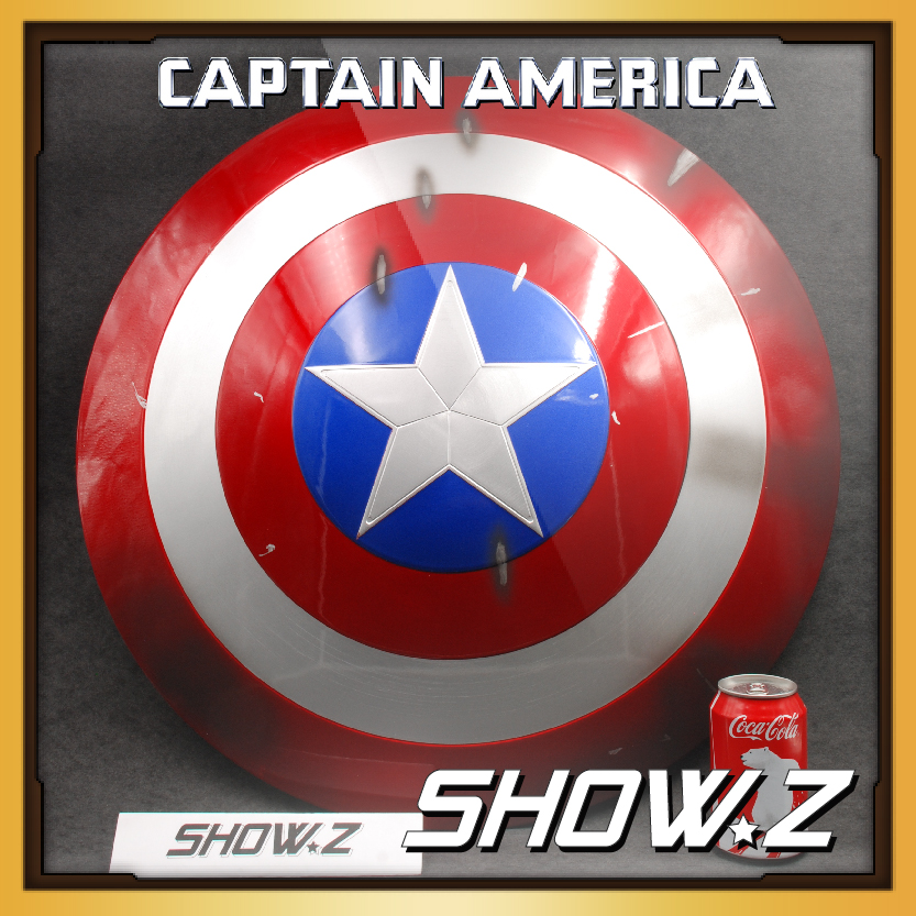 CATTOYS Captain America Shield battle damage red white blue CATTOYS Captain America Shield battle damage red white blue