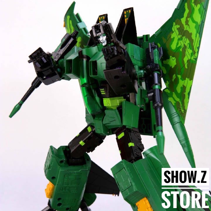 Robot Hero CG-06 Acidstorm green fighter plane robot form Robot Hero CG-06 Acidstorm green fighter plane robot form