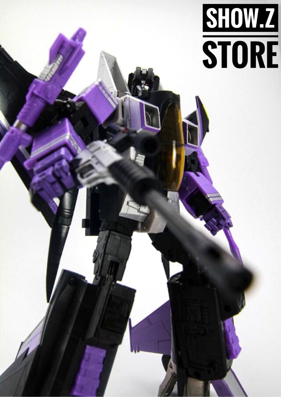 Yes Model YM01 Skywarp purple black robot side action pose Yes Model YM01 Skywarp purple black robot side action pose