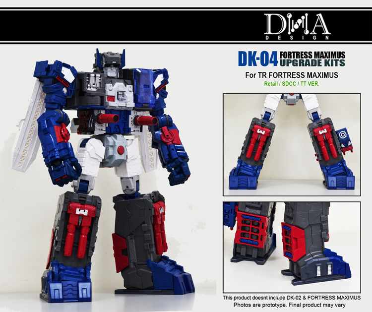 DK-04 Fortress Maximus red blue white armor foot upgrade components DK-04 Fortress Maximus red blue white armor foot upgrade components