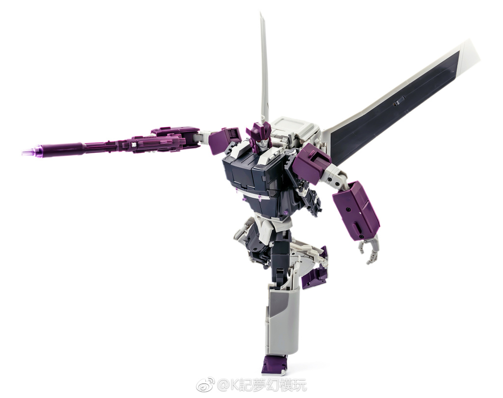 KFC Octane mecha standing pose purple white gray armor KFC Octane mecha standing pose purple white gray armor