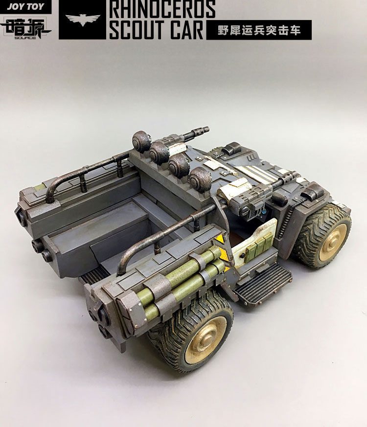 Acid Rain Rhinoceros Scout Car with mounted weapons and open cargo bed Acid Rain Rhinoceros Scout Car with mounted weapons and open cargo bed
