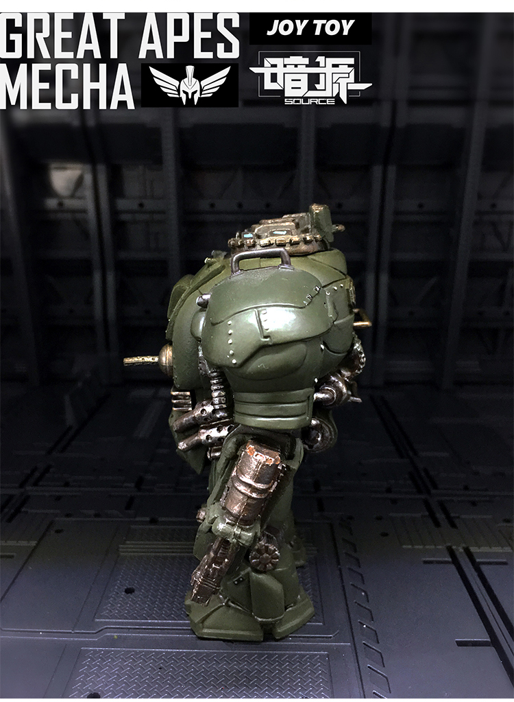 Great Apes mecha rear view with leg details Great Apes mecha rear view with leg details