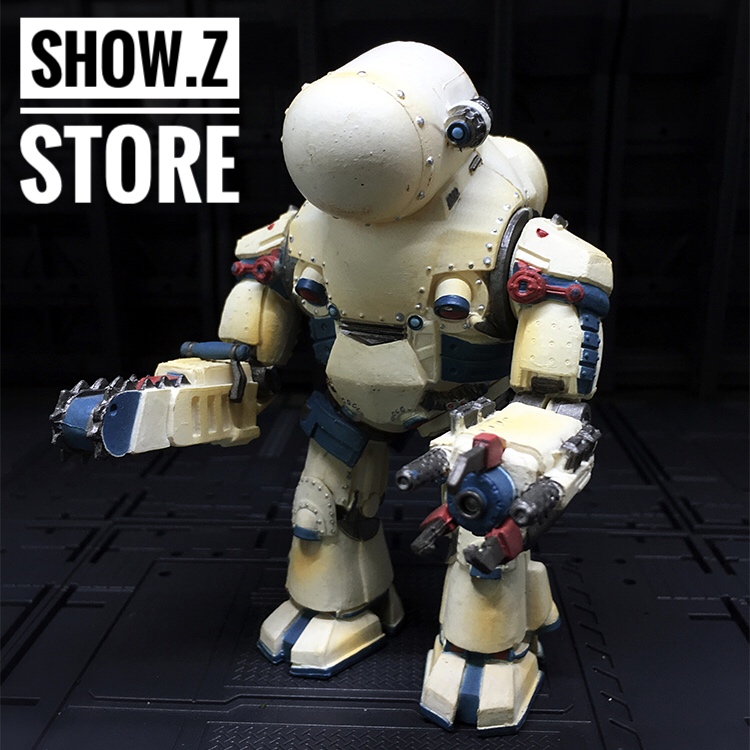 JoyToy Acid Rain CAIM mecha with cream and blue armor spherical head JoyToy Acid Rain CAIM mecha with cream and blue armor spherical head