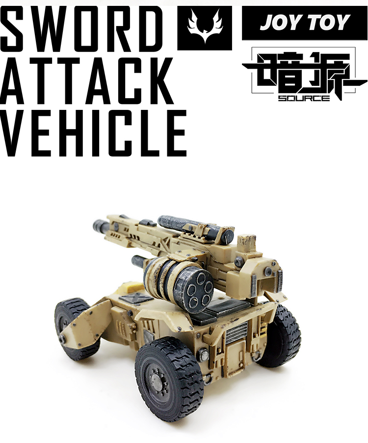 Vehicle in landscape with battle-ready configuration Vehicle in landscape with battle-ready configuration