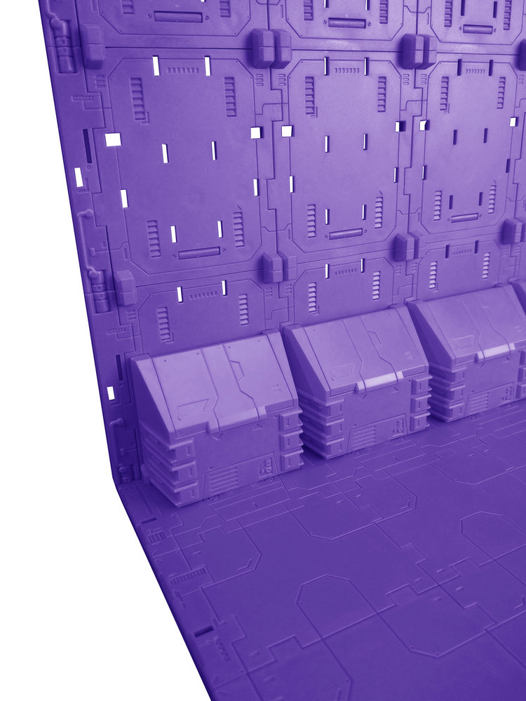 Purple background featuring textured mounting surface for toy figures Purple background featuring textured mounting surface for toy figures