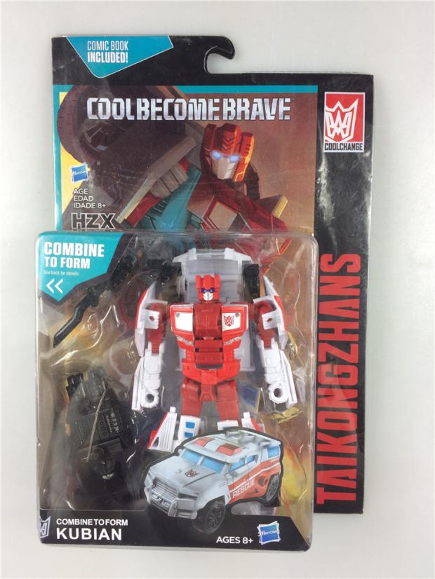 Cool Become Brave Kubian red white robot with vehicle combination form Cool Become Brave Kubian red white robot with vehicle combination form