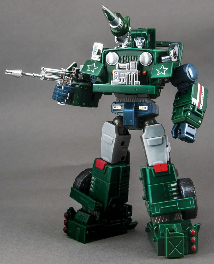 MakeToys MT RM-02Y GunDog Hound green jeep vehicle mode with cannon turret MakeToys MT RM-02Y GunDog Hound green jeep vehicle mode with cannon turret