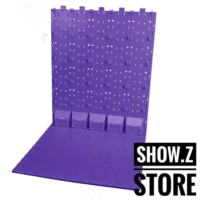 Purple BG-B display base with geometric peg board design Purple BG-B display base with geometric peg board design