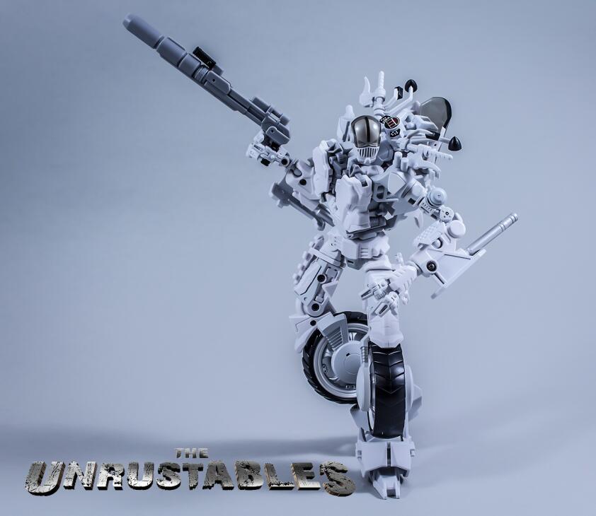 Sleek white armor mecha with cyclic wheels and technical detail engineering display Sleek white armor mecha with cyclic wheels and technical detail engineering display