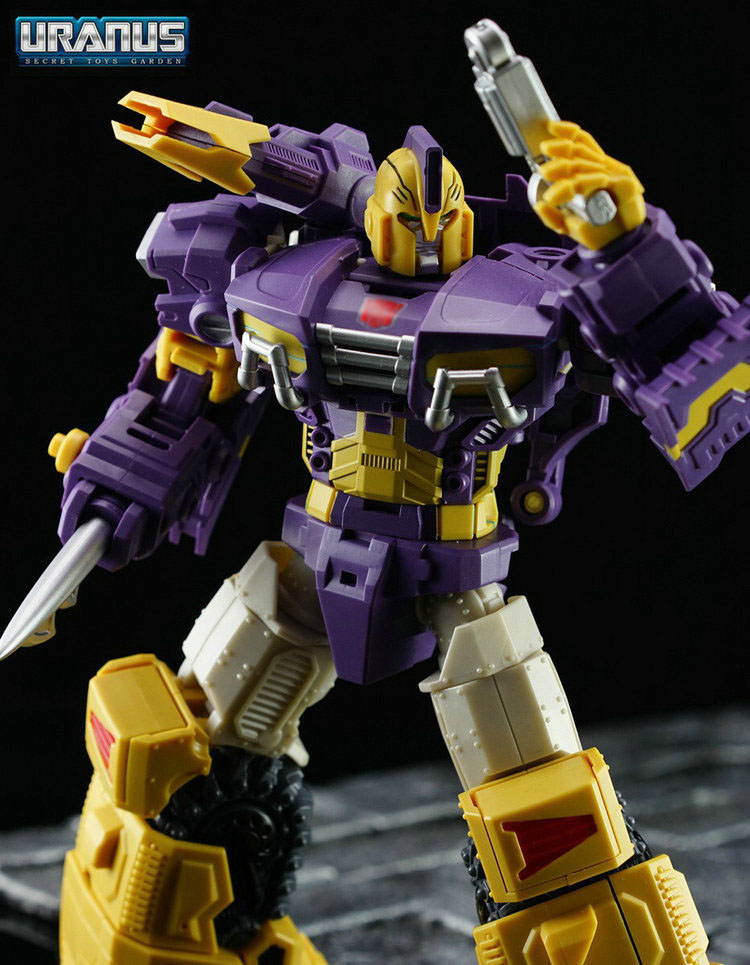 Specialized assault mecha displaying extended arm armor and heavy weapon systems Specialized assault mecha displaying extended arm armor and heavy weapon systems