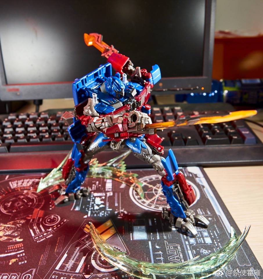 Takara Optimus Prime robot showing detailed transformation joints Takara Optimus Prime robot showing detailed transformation joints