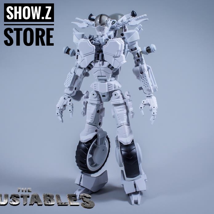 Compact mechanical mecha displaying motorcycle and humanoid dual-form transformation Compact mechanical mecha displaying motorcycle and humanoid dual-form transformation