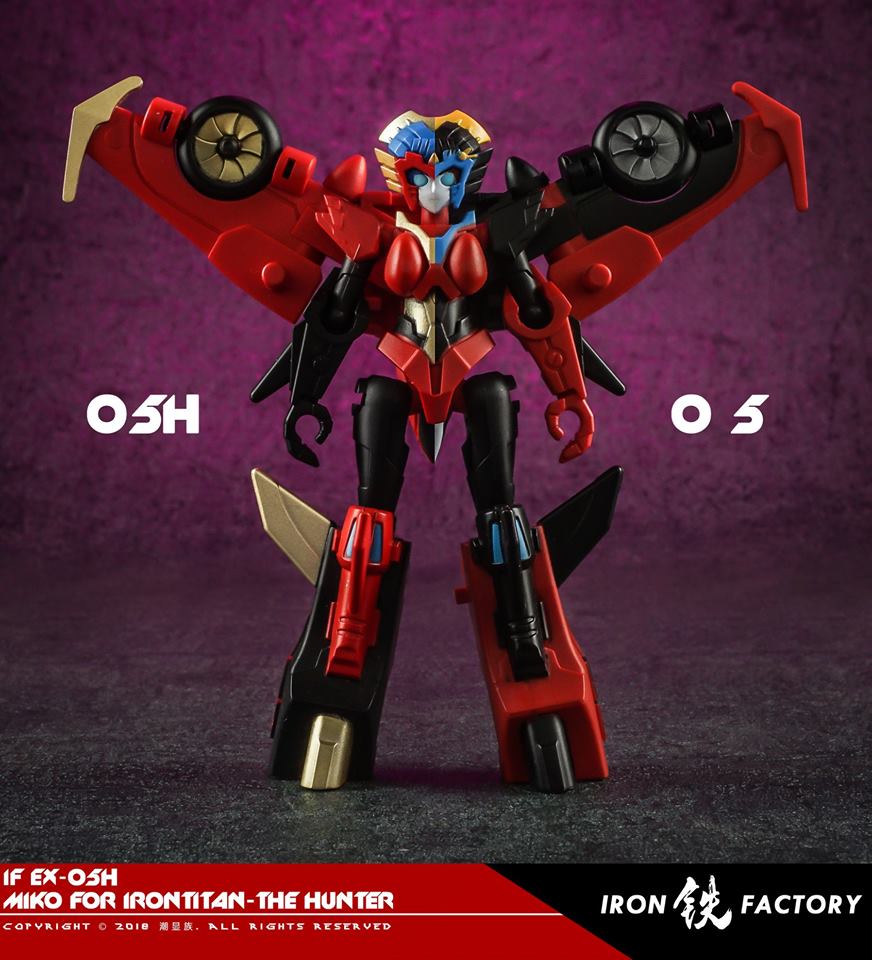 IronFactory IF-EX05H Iron Giants Maiden Windblade Huntress red robot with sword blades IronFactory IF-EX05H Iron Giants Maiden Windblade Huntress red robot with sword blades