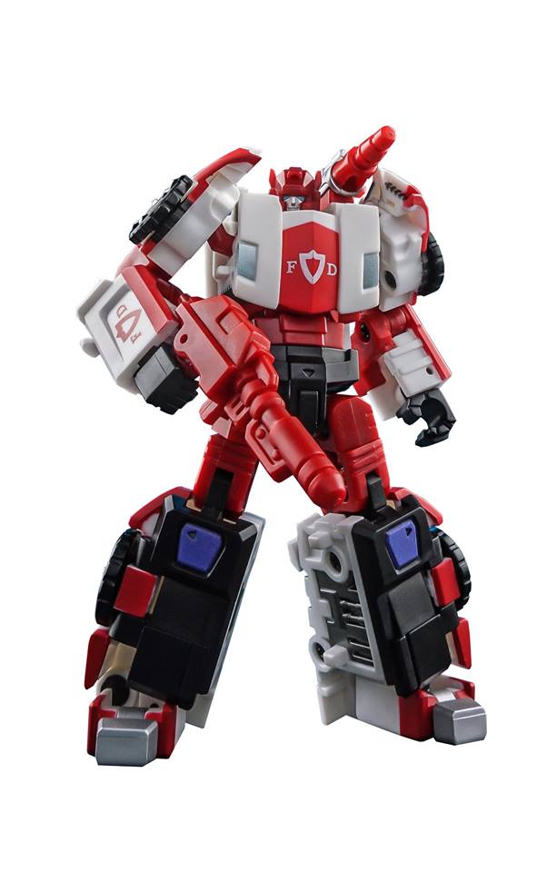 red robot with raised weapons pose red robot with raised weapons pose