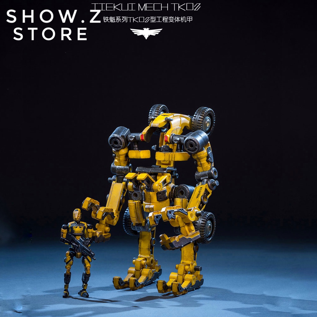 JoyToy Acid Rain Mecha TK02 Tiekui engineering mech yellow and tan variant JoyToy Acid Rain Mecha TK02 Tiekui engineering mech yellow and tan variant