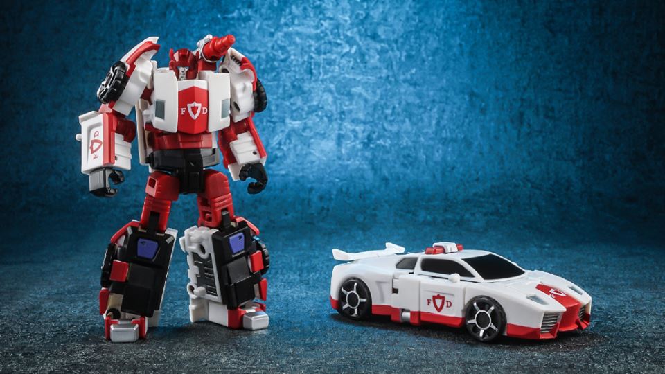 IronFactory Racing Bros Annihilator red and white car robot mode IronFactory Racing Bros Annihilator red and white car robot mode