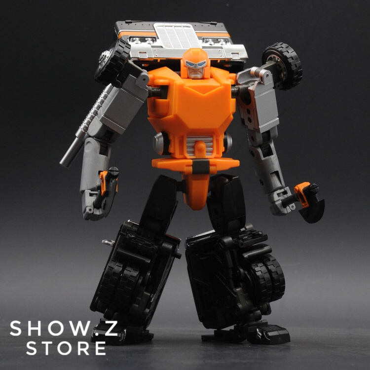 Robot figure with cannon weapon mounted on shoulders Robot figure with cannon weapon mounted on shoulders