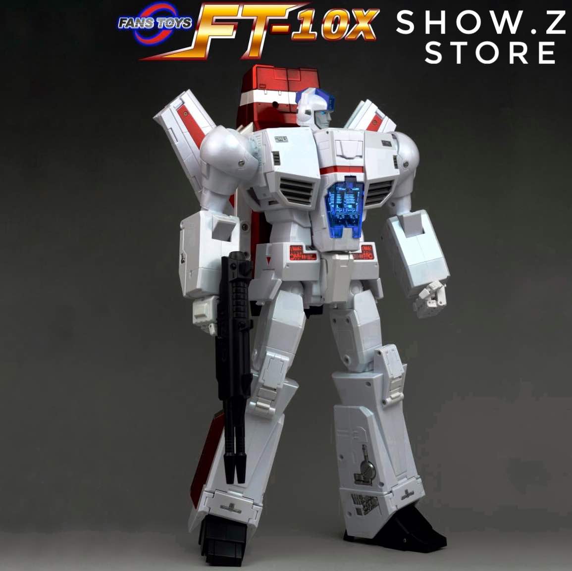 FansToys Phoenix Jetfire front pose showing articulated limbs and details FansToys Phoenix Jetfire front pose showing articulated limbs and details