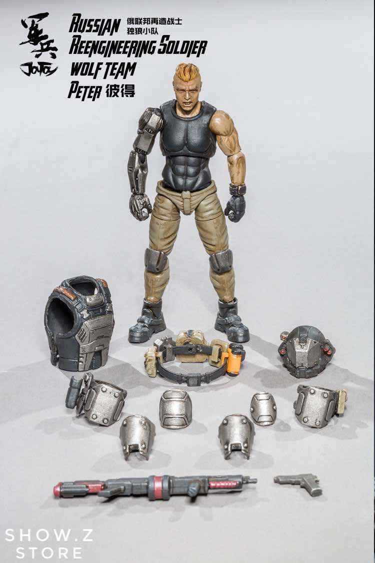 Individual Soviet-style reengineering soldier with weapon accessories Individual Soviet-style reengineering soldier with weapon accessories