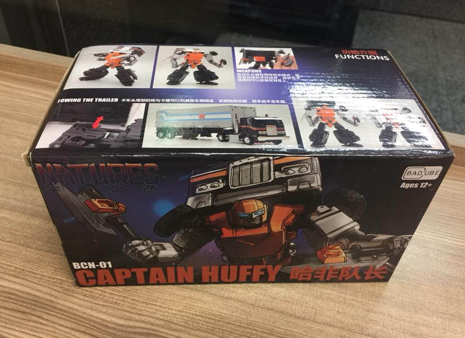 BadCube BCN-01 Captain Huffy orange black truck robot figure BadCube BCN-01 Captain Huffy orange black truck robot figure