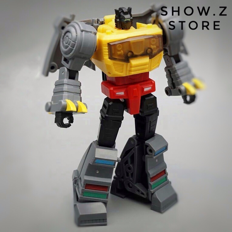 Yellow and black Grimlock Dinobot in robot mode standing Yellow and black Grimlock Dinobot in robot mode standing