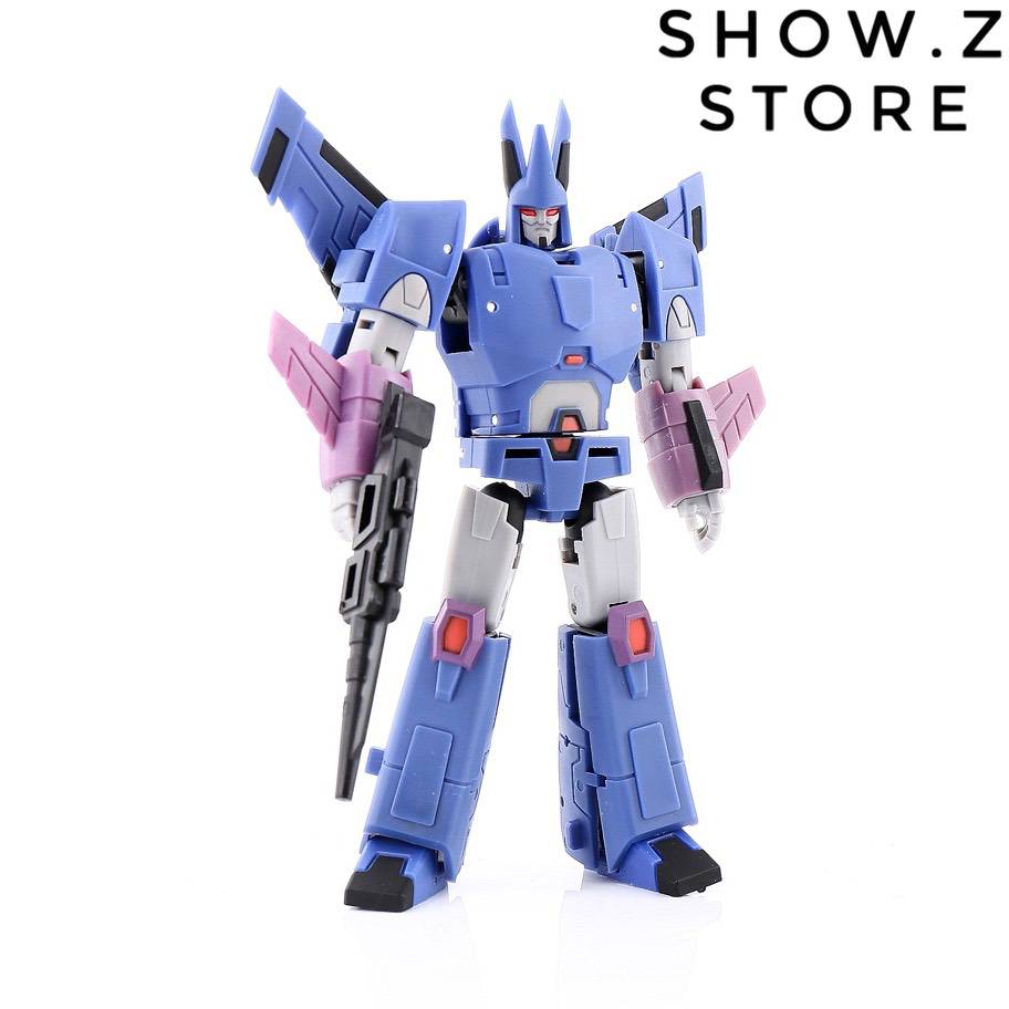 Blue Cyclonus robot with rifle and shoulder cannon Blue Cyclonus robot with rifle and shoulder cannon