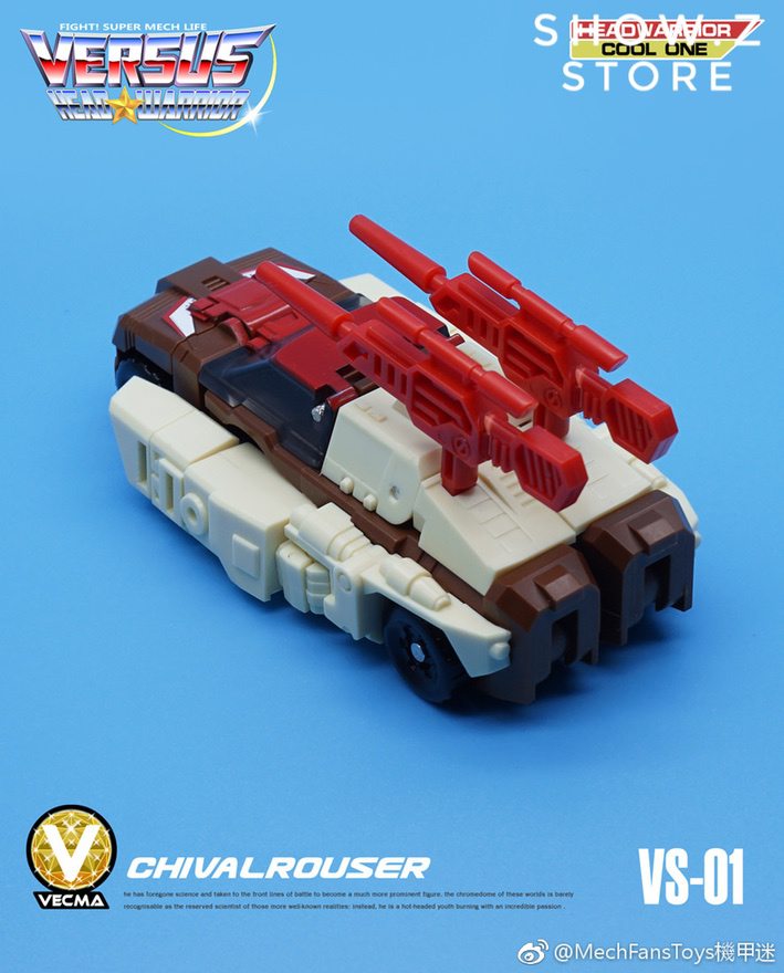 Red mecha with twin weapons in compact humanoid robot shape Red mecha with twin weapons in compact humanoid robot shape