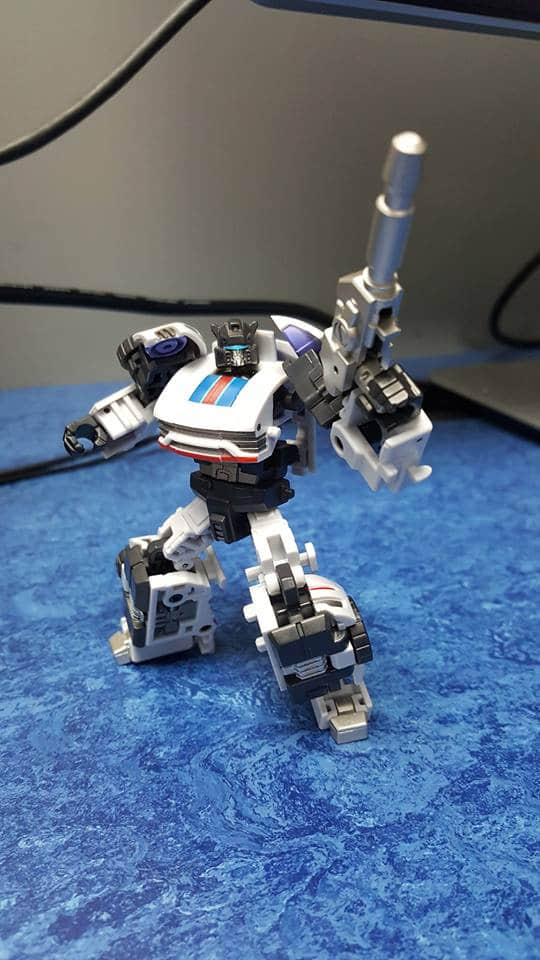 Rush Beats Jazz small robot white blue black racing vehicle Rush Beats Jazz small robot white blue black racing vehicle