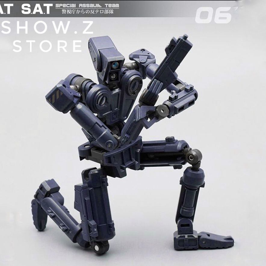 MechFansToys SAT-06 E-Box dark blue robot with dual cannons MechFansToys SAT-06 E-Box dark blue robot with dual cannons