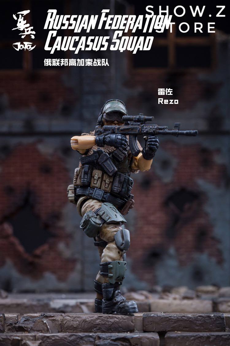 JoyToy Acid Rain Russian Federation Caucasus soldier Levan back view weapons JoyToy Acid Rain Russian Federation Caucasus soldier Levan back view weapons