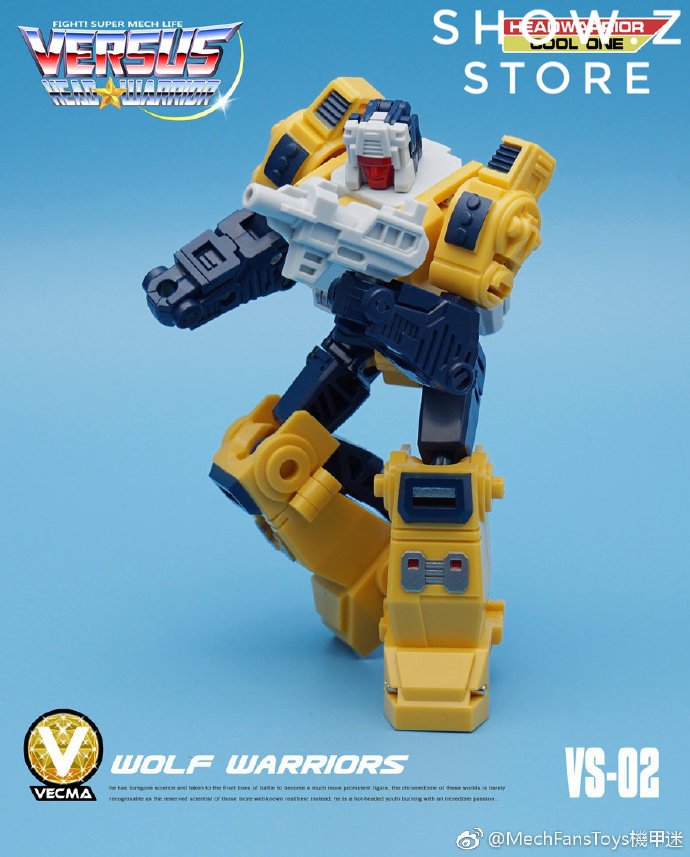 MechFansToys VS-02 Weirdwolf yellow warrior robot with detailed armor sculpt detail MechFansToys VS-02 Weirdwolf yellow warrior robot with detailed armor sculpt detail