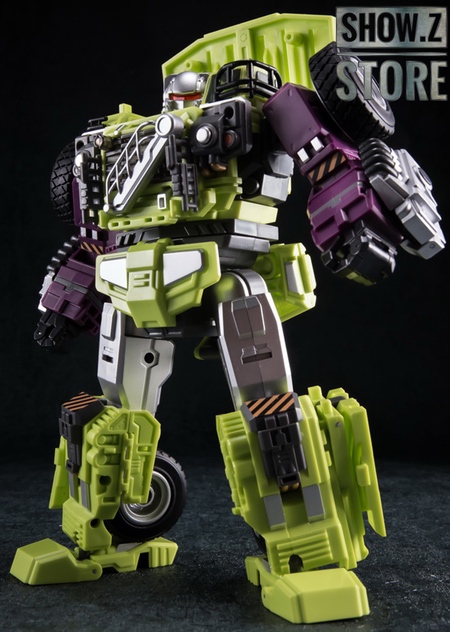 Side profile of dump truck in vehicle mode transformation Side profile of dump truck in vehicle mode transformation