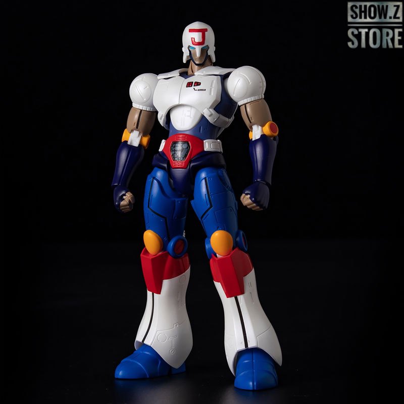 Sentinel Frame Action Meister white red blue robot standing Sentinel Frame Action Meister white red blue robot standing