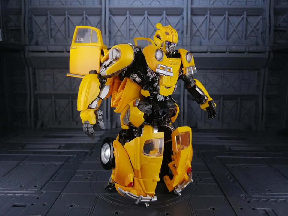 Robot in vehicle form showing chrome details and black accents Robot in vehicle form showing chrome details and black accents