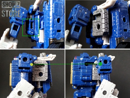 Blue and white robot with metallic armor plating Blue and white robot with metallic armor plating