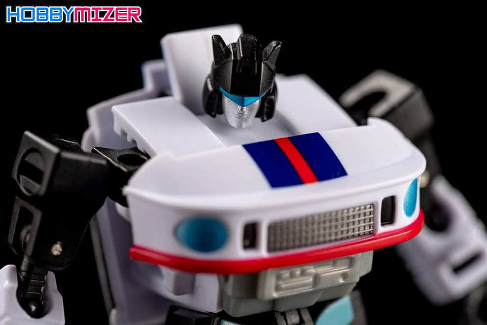 Robot figure in vehicle form with open door pose Robot figure in vehicle form with open door pose